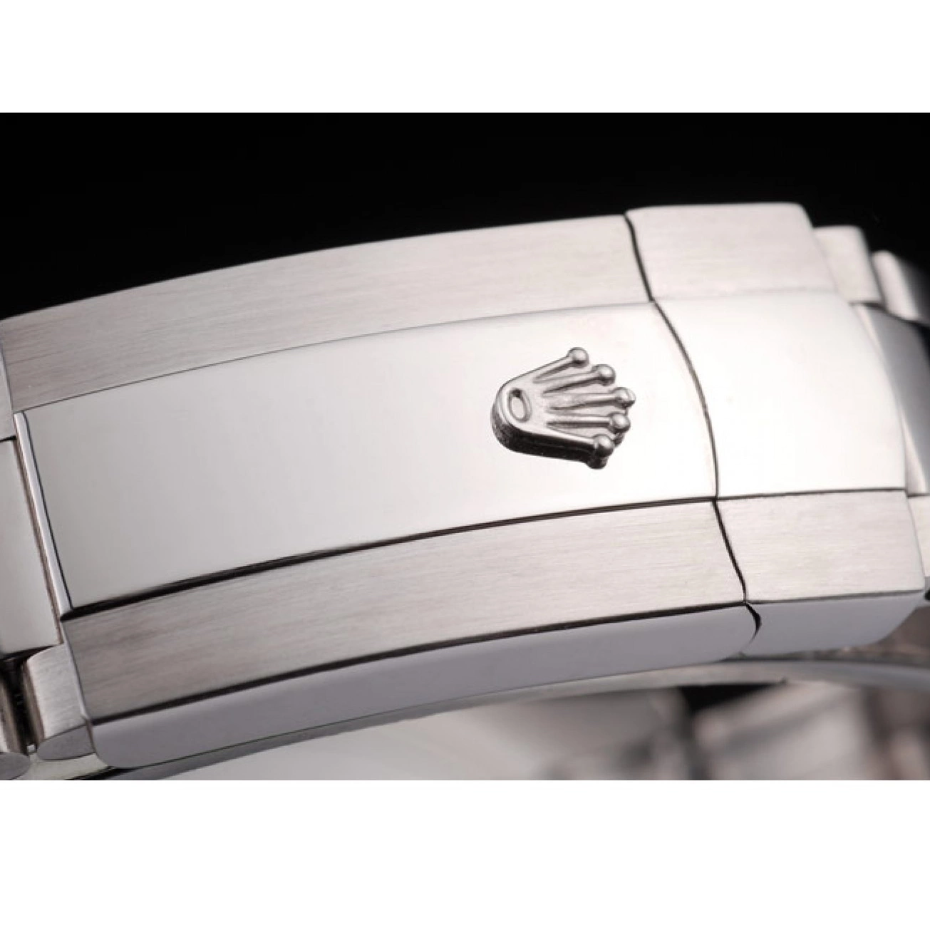 Aaa replica watch 98087 Rolex Explorer Polished Dial Steel Black Stainless 0511
